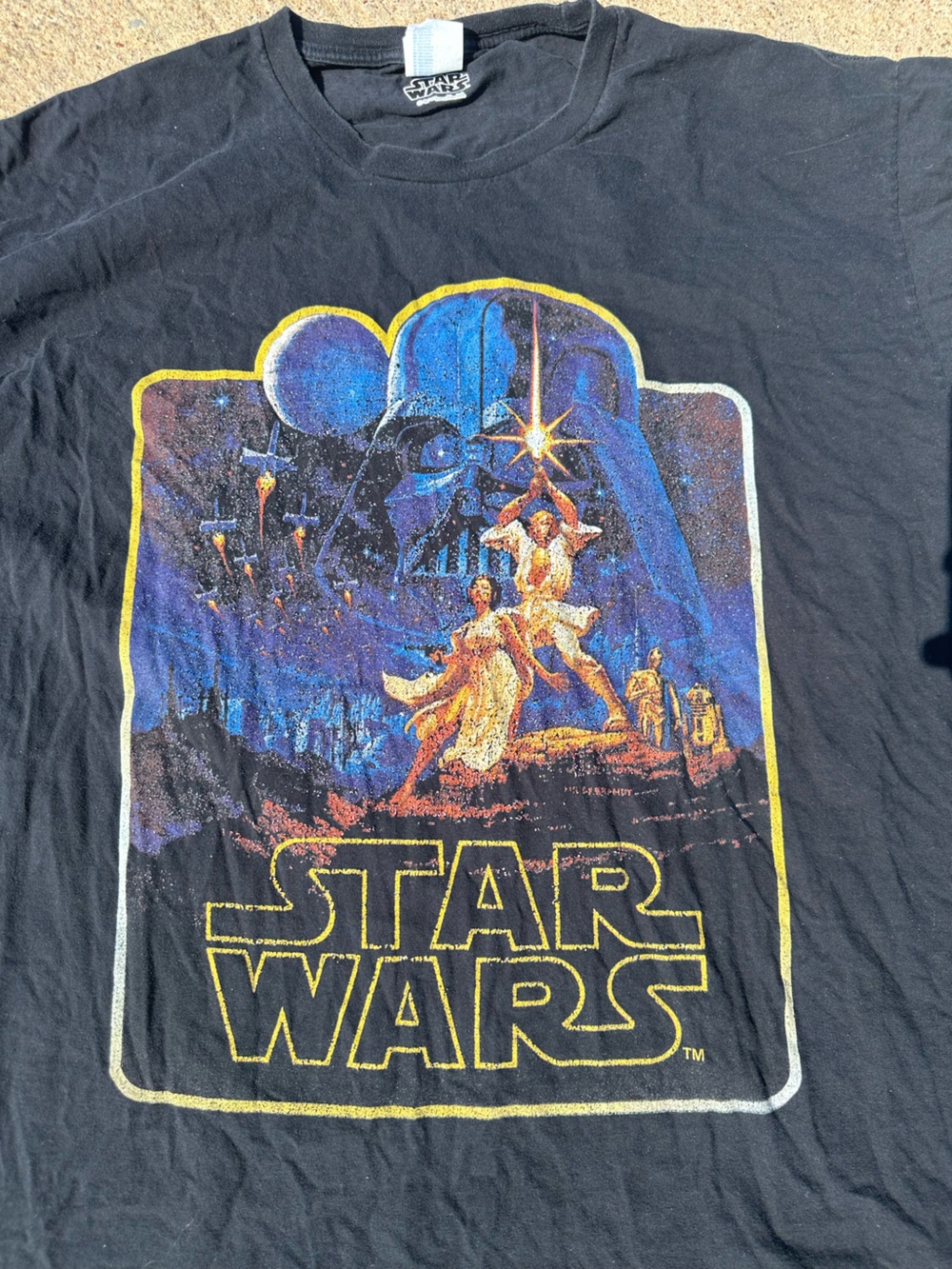 Star Wars Graphic T Shirt Black Movie Poster Tee Adult 2XL Lucasfilm